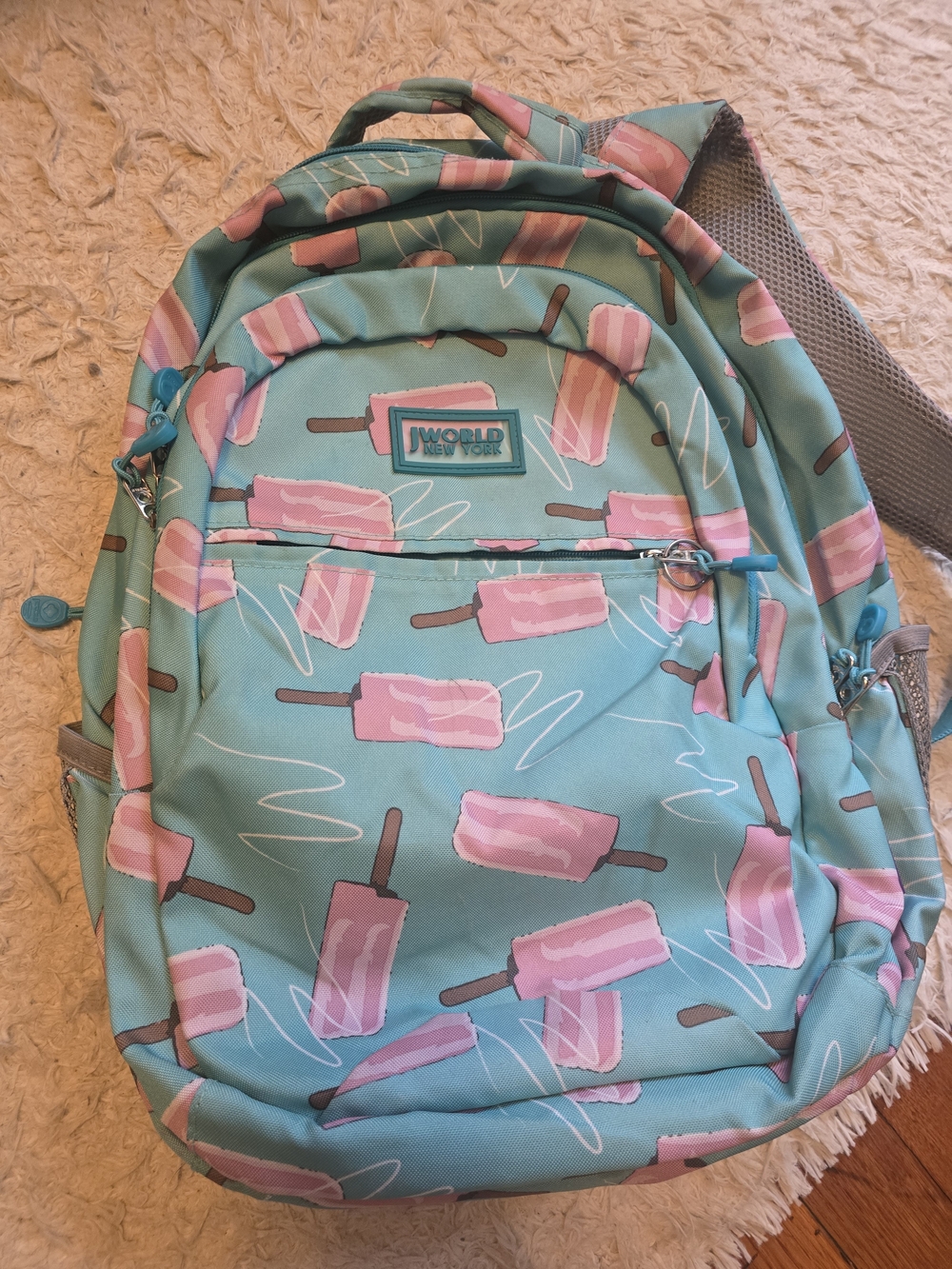 Kids Aqua & Pink Popsicle Backpack